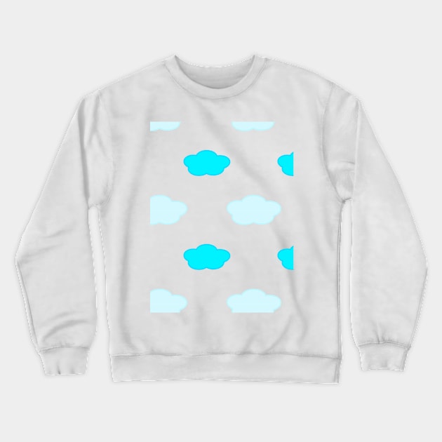 Fluffy Cloud Pattern Crewneck Sweatshirt by Kelly Gigi